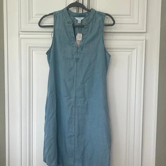 Time and Tru | Dresses | Nwt Time And Tru Lightweight Blue Denim Sleeveless  Dress Size Small 46 | Poshmark